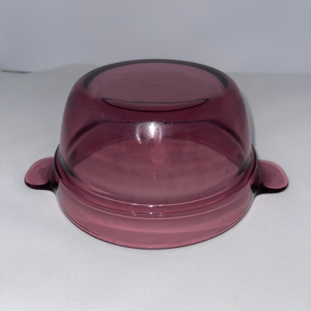 Rare Vintage Corning Ware Double Boiler Insert Lid V20B Vision Purple Cranberry - Picture 9 of 9